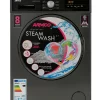 ARMCO AWM-FL800VE-ST(SL) - 8KG, 55L, Fully Automatic STEAM Washing Machine - Front Load