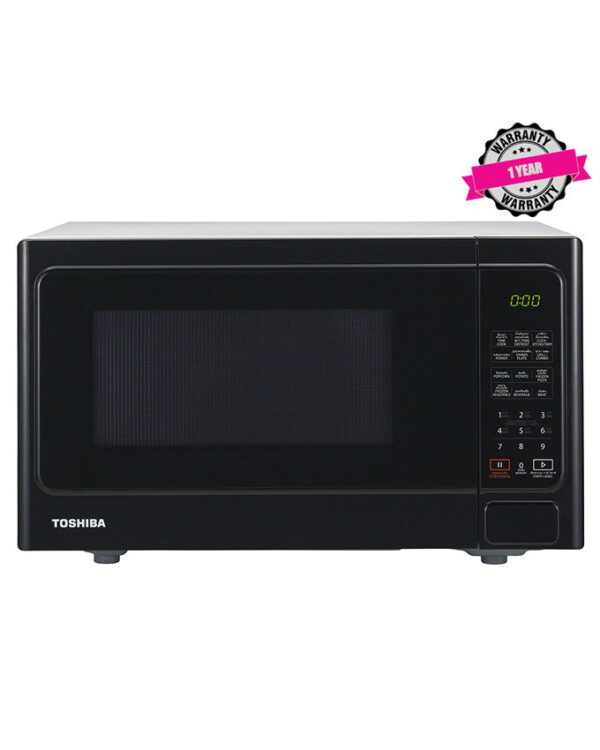 TOSHIBA MM-EG25P(BK) - 25L Digital Microwave Oven, 900W, Grill Power 1000W - Black