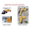 850w Impact Drill+850w Grinder+800w Blower+200w Heatgun