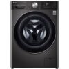 LG F4V9BDP2EE Front Load Washer Dryer, 12/8KG - Black