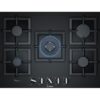 Bosch PPQ7A6B20 5 Gas Built In Hob, 75cm, Dual Wok - Black