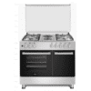 VON Cooker 4 Gas + 2 Electric, cylinder compartment - VAC9FH42CX Semi inox