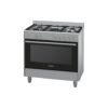BOSCH Cooker 5 Gas + Electric oven - HSB734357Z Semi inox