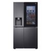 LG GC-X257CQES Side by Side Fridge, InstaView, Matte Black Finish - 635(L)