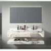 Marble Basin Hanging Vanity and Mirror